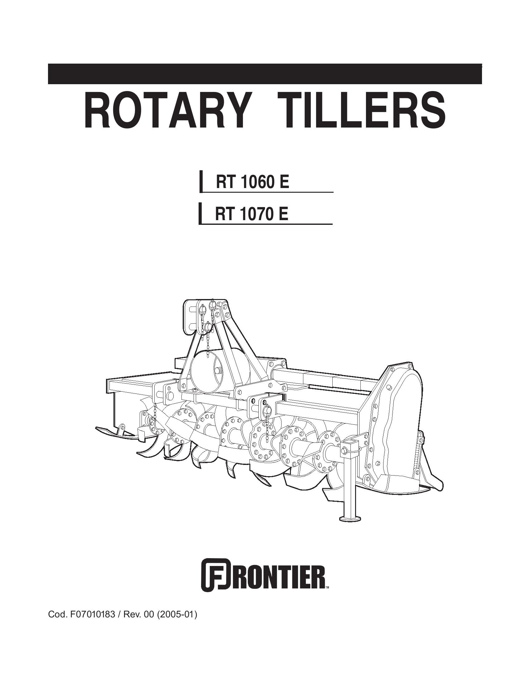 Frontier Rotary Tillers RT1060E RT1070E Operators Manual