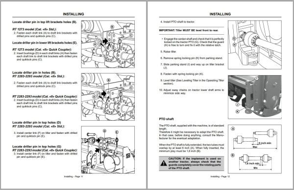 Frontier Rotary Tillers RT1173 RT2293 Operators Manual 2011 1