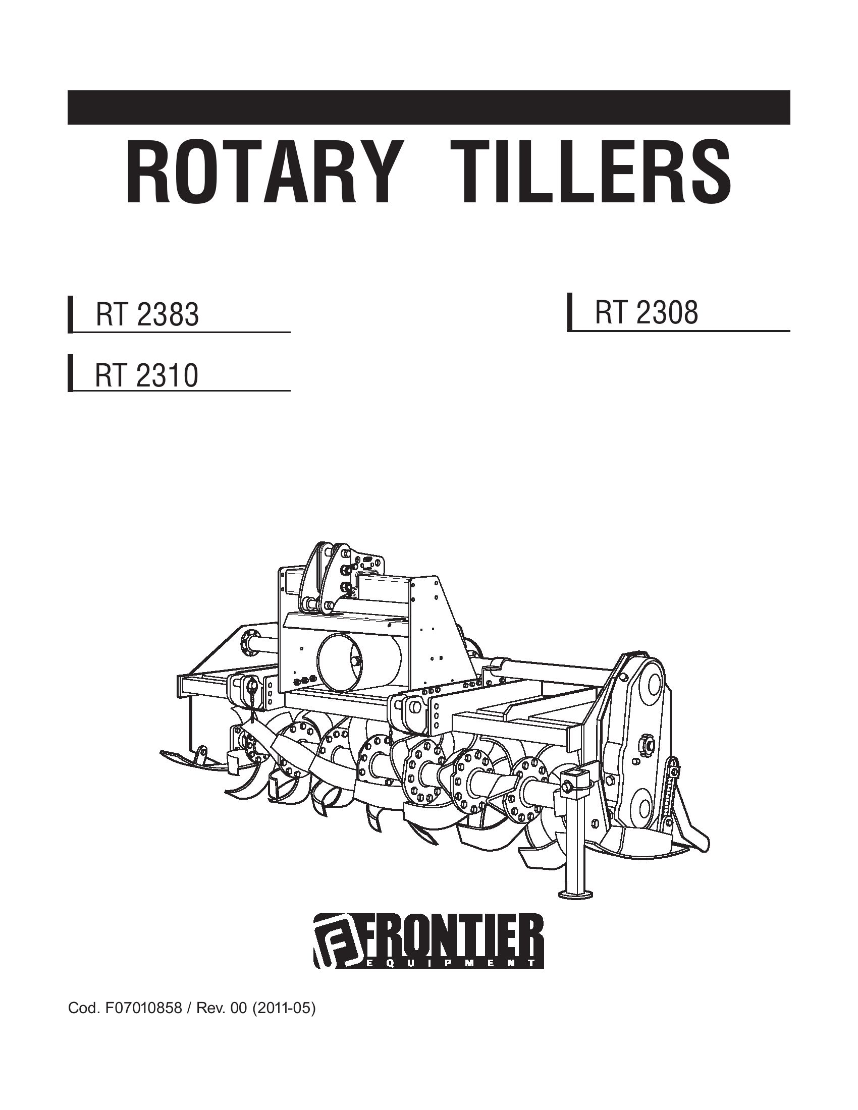 Frontier Rotary Tillers RT2308 RT2383 Operators Manual