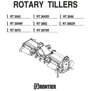 Frontier Rotary Tillers RT3042 RT3073R Technical Manual