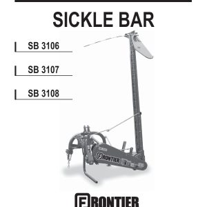 Frontier Sickle Bar SB3106 SB3108 Operators Manual 2017