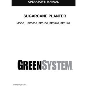 Frontier Sugarcane Planter SP3030 SP3140 Operators Manual
