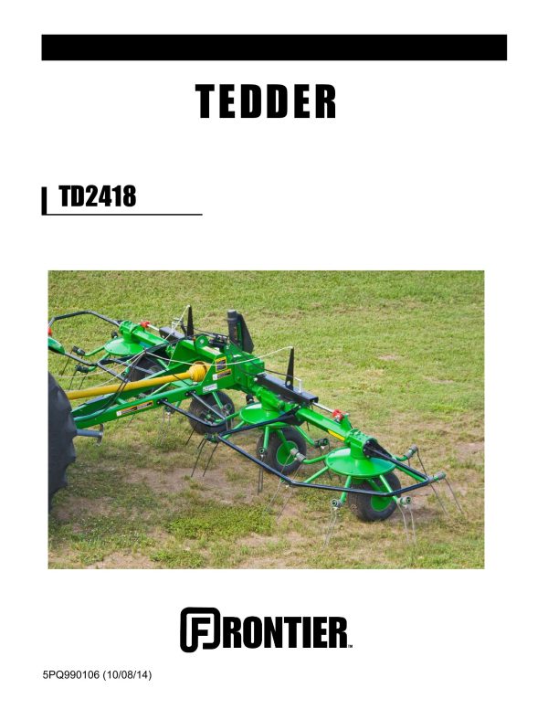 Frontier Tedder TD2418 Operators Manual