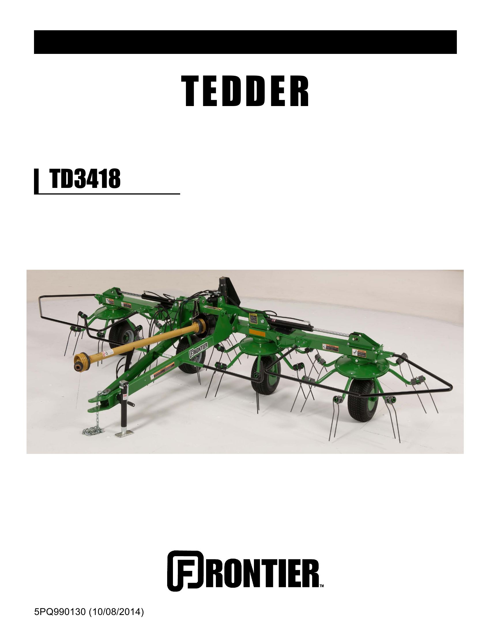 Frontier Tedder TD3418 Operators Manual