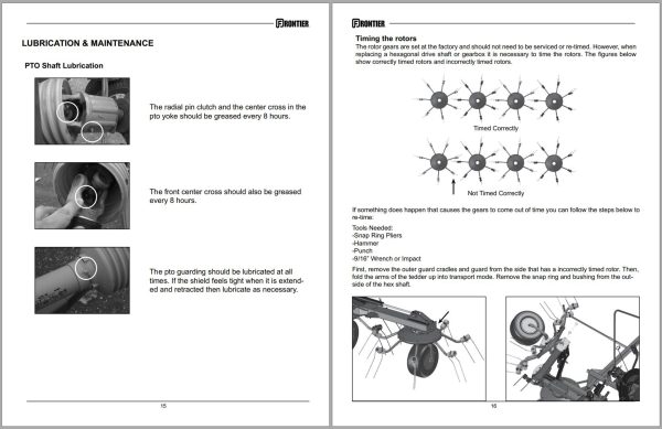 Frontier Tedder TD3418 Operators Manual 1