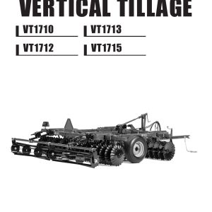 Frontier Vertical Tillage VT1710 VT1715 Operators Manual