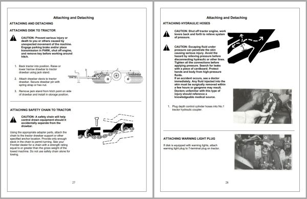 Frontier Wheel Offset Disk Harrow DH4108 DH4114 Assembly Operating Instruction 1