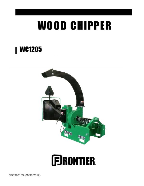Frontier Wood Chipper WC1205 Operators Manual