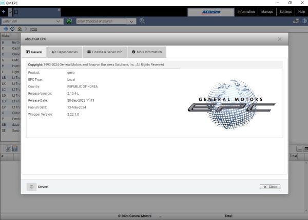 General Motors GM Korea EPC 06.2024 Spare Parts List WMWare 1
