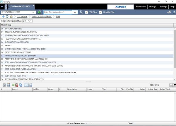 General Motors GM Korea EPC 06.2024 Spare Parts List WMWare 4
