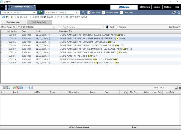 General Motors GM Korea EPC 06.2024 Spare Parts List WMWare 5