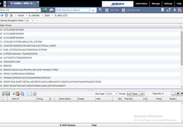 General Motors GMNA EPC 06.2024 Spare Parts List VMWARE 2