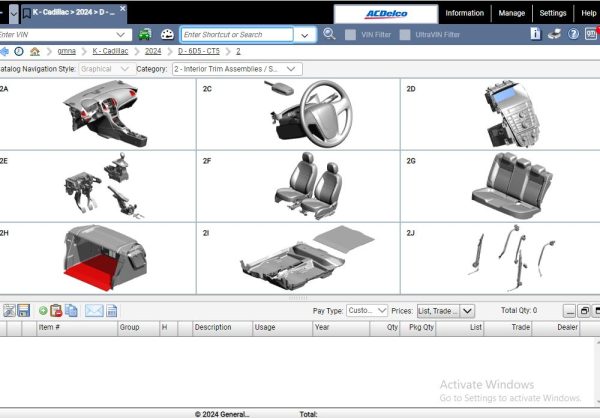 General Motors GMNA EPC 06.2024 Spare Parts List VMWARE 4