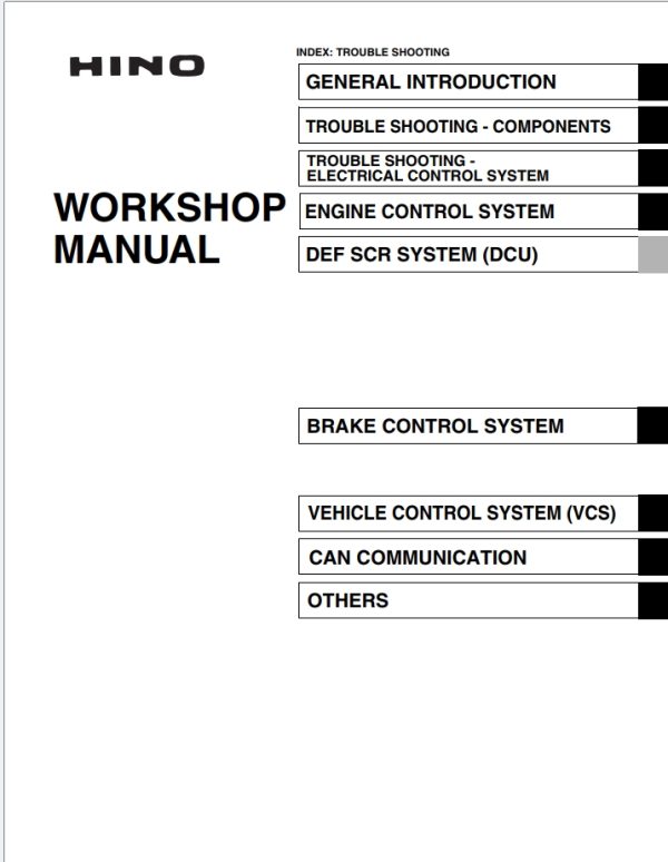Hino Truck L Series L6 L7 L8 Service Manuals 2025 2