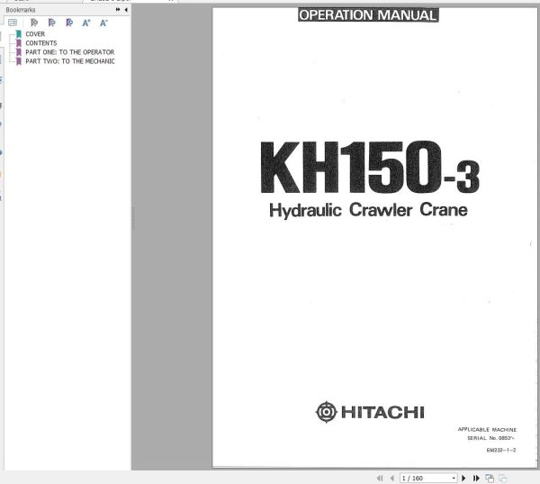 Hitachi Crawler Crane 3.54 GB Full All Model Shop Manual 2