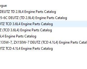 Hitachi DEUTZ TCD Collection PDF Engine Parts Catalog 1