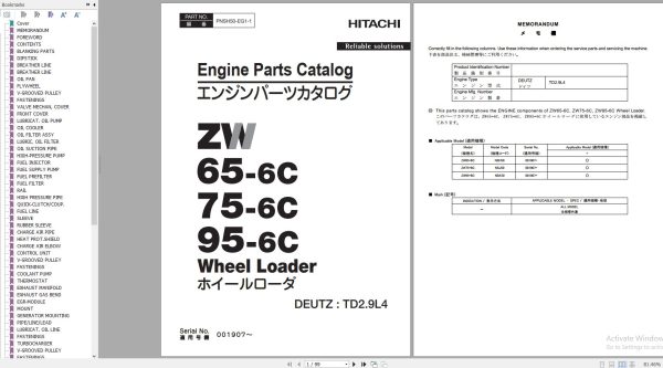 Hitachi DEUTZ TCD Collection PDF Engine Parts Catalog 2