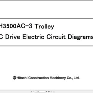 Hitachi Rigid Dump Truck EH3500AC 3 Trolley AC Drive Electric Circuit Diagrams