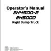 Hitachi Rigid Dump Truck EH4500 2 EH5000 Operator Manual