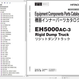 Hitachi Rigid Dump Truck EH5000AC 3 Parts Catalog