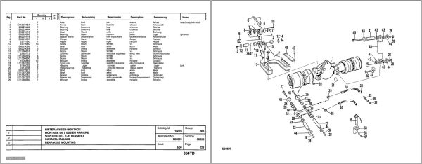 Hitachi Rigid Dump Truck EH600 354TD Parts Manual 1
