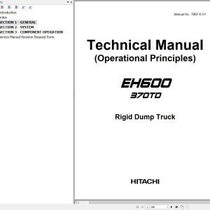 Hitachi Rigid Dump Truck EH600 370TD Operational Principles Manual