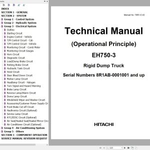 Hitachi Rigid Dump Truck EH750 3 Operational Principle Manual