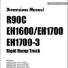 Hitachi Rigid Dump Truck R90C EH1600 EH1700 EH1700 3 Dimensions Manual