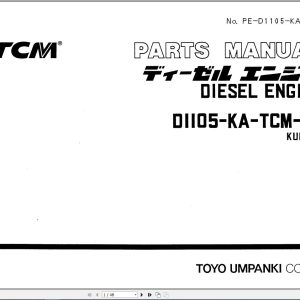 Hitachi TCM Kubota Engine Collection PDF Parts Catalog