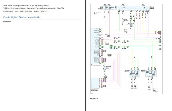Infiniti QX60 Hybrid 2016 Electrical Wiring Diagrams 1 1