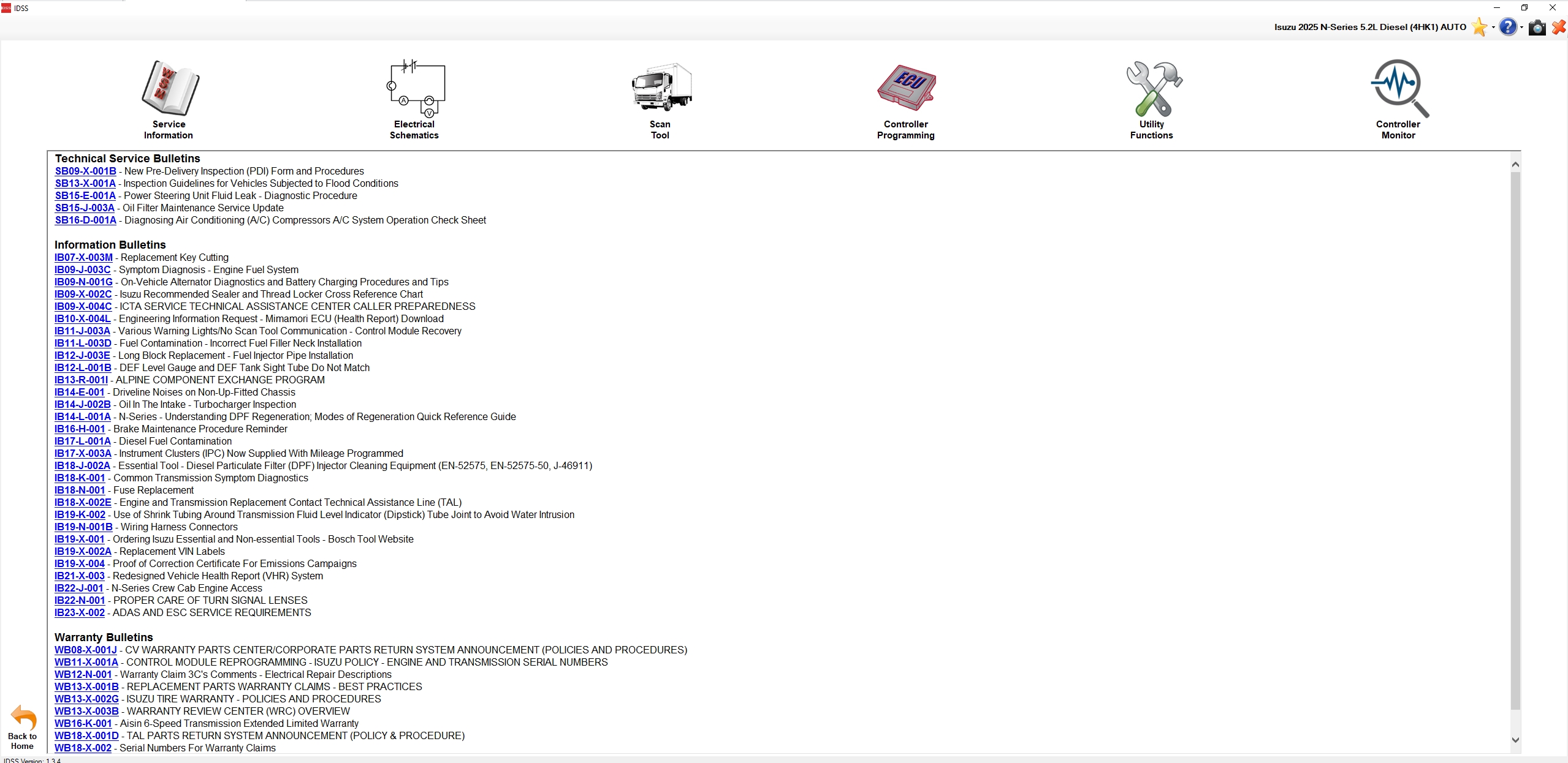 Isuzu IDSS USA 07.2024 Diagnostic Service System 7