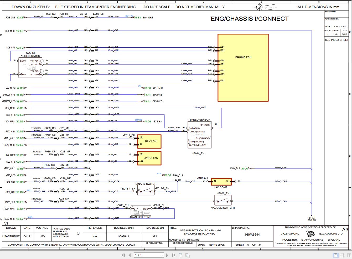 JCB Telescopic Handler 53170 Electrical and Hydraulic Diagrams