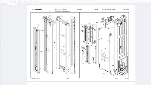 Jungheinrich EFX 411 414 Spare Parts Catalog Circuit Hydraulic Diagram Operator Manual 2