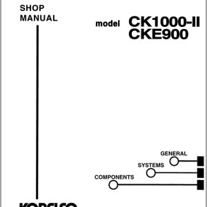 Kobelco Crawler Crane CK1000 II CKE900 Shop Manual S5GH00001ZE01 1
