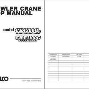 Kobelco Crawler Crane CK1200G 2 CKE1100G 2 Shop Manual S5GK05001ZE02 1