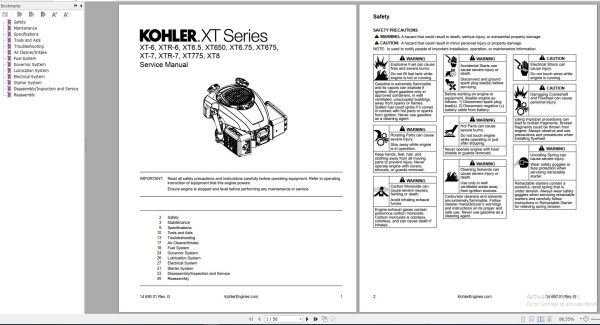 Kohler Engine 1.45 GB PDF Operators and Maintenance Manual Service Manual 4 1