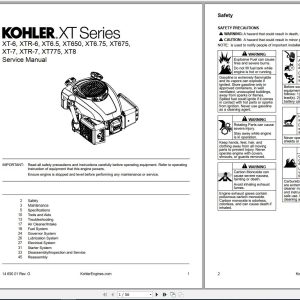 Kohler Engine 1.45 GB PDF Operators and Maintenance Manual Service Manual 4