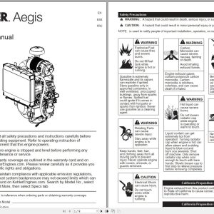 Kohler Engine 1.45 GB PDF Operators and Maintenance Manual Service Manual 6