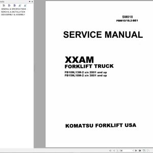 Komatsu Forklift FB101518M 2 XXAM Service Parts Manual