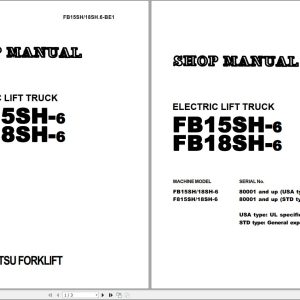 Komatsu Forklift FB1518SH 6 ABX Shop Manual