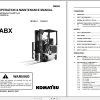 Komatsu Forklift FB1518SH 7 ABX EV100 Operation Maintenance Service Manual
