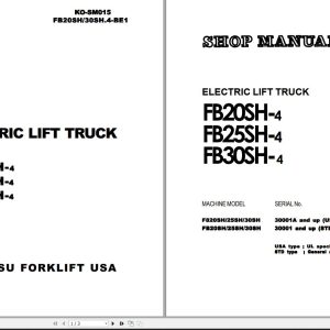 Komatsu Forklift FB20 25 30S H G 4 BBX Shop Manual
