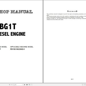 Komatsu Forklift FD100115135150E160E 6 EX Shop Manual 1