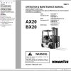 Komatsu Forklift FG101518CT 17 AX20 Service Operation Maintenance Manual