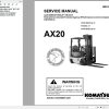 Komatsu Forklift FG101518CT 17 AX20 Service Operation Maintenance Manual 1