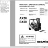 Komatsu Forklift FG151820AHT 20 AX50 Operation Maintenance Parts Service Manual