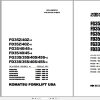 Komatsu Forklift FGD354045CTZ 4 XXC Parts Shop Manual
