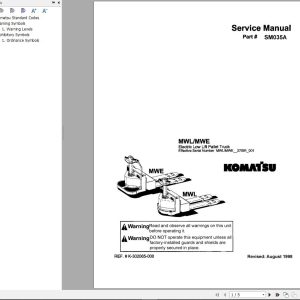 Komatsu Forklift MWLE253136 1A MW Service Manual