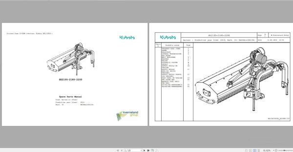 Kubota Agricultural 17.4 GB PDF Spare Parts Manual 4
