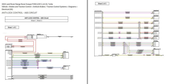 Land Rover Range Rover Evoque P250 L551 2024 Wiring Diagrams 2